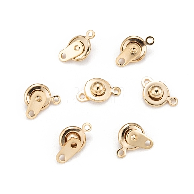 201 Stainless Steel Snap Clasps X-STAS-I137-06G-1
