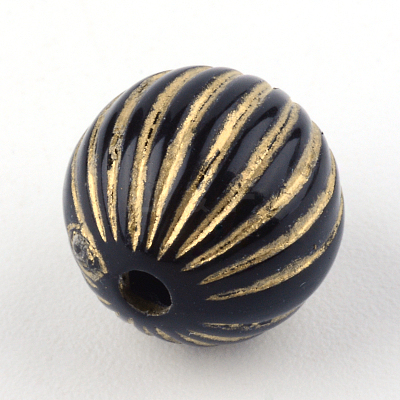 Round Plating Acrylic Beads PACR-Q102-51B-1