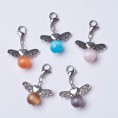 Cat Eye Pendants X-HJEW-JM00353-M-1