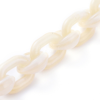 Transparent Acrylic Handmade Cable Chain AJEW-JB00546-01-1