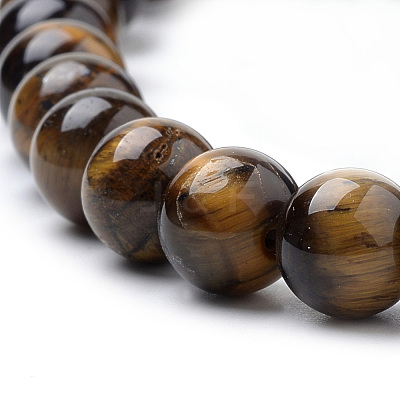 Natural Tiger Eye Beads Strands G-S259-21-10mm-1