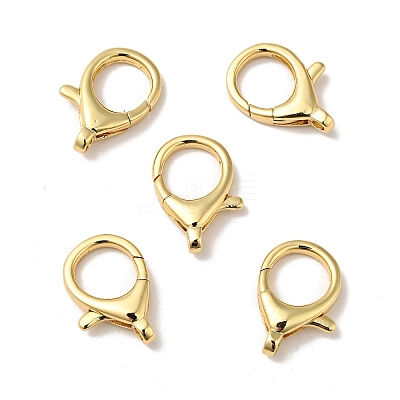 Brass Lobster Claw Clasps X-KK-J301-27G-1