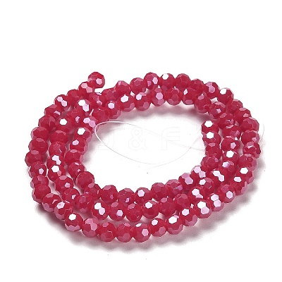 Electroplate Opaque Glass Beads Strands LS-EGLA-A035-P4mm-A16-1