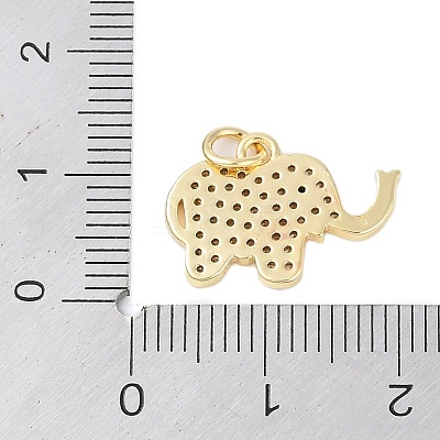 Rack Plating Brass Cubic Zirconia Pendants X-KK-Z060-17G-1