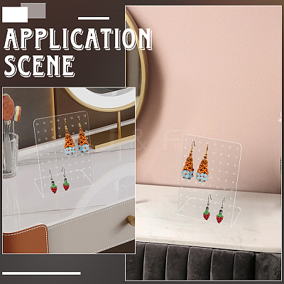 Acrylic Earring Display Stands EDIS-WH20003-03B-1