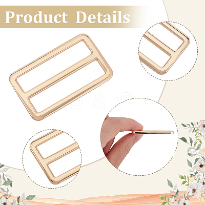 8Pcs 4 Styles Alloy Slider Buckles FIND-GF0007-01LG-1
