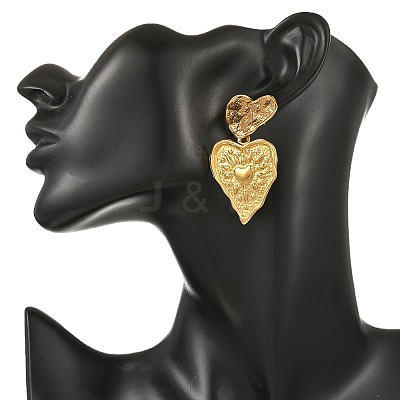 304 Stainless Steel Stud Dangle Earrings for Women EJEW-JE07475-03-1