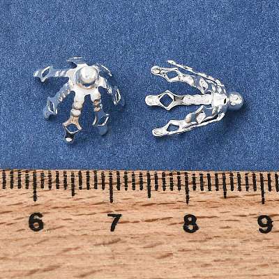 Flower Brass Bead Cap Bails KK-CBA1A60-23B-S-1
