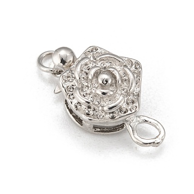 Platinum Plated Brass Box Clasps X-KK64-1