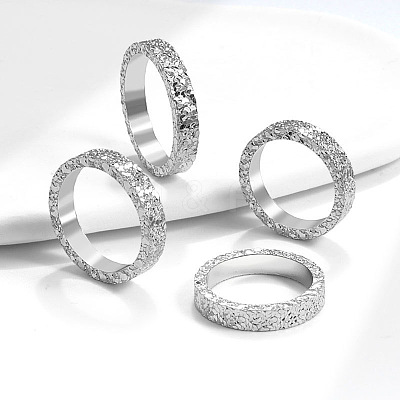 Brass Crushed Ice Pattern Finger Rings FS-WG1F485-08-1