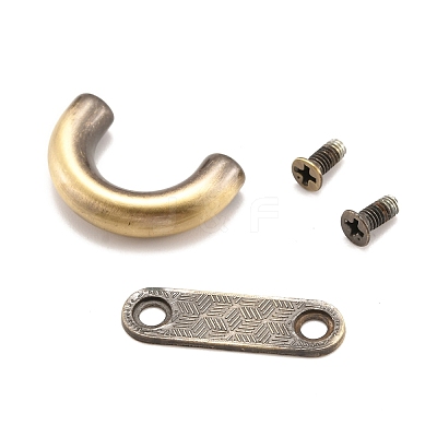 Zinc Alloy D Clasps PALLOY-A068-02AB-1