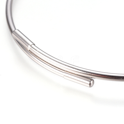 Non-Tarnish Adjustable 304 Stainless Steel Bangles Making MAK-I013-02-P-1