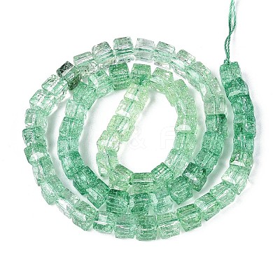 Crackle Transparent Glass Beads Strands GLAA-N062-6mm-03-1