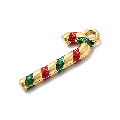 304 Stainless Steel Enamel Pendants STAS-P427-05D-G-1