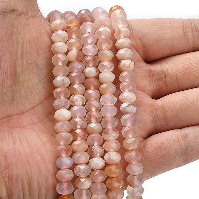 Natural Cherry Blossom Agate Beads Strands G-Z111-A40-1