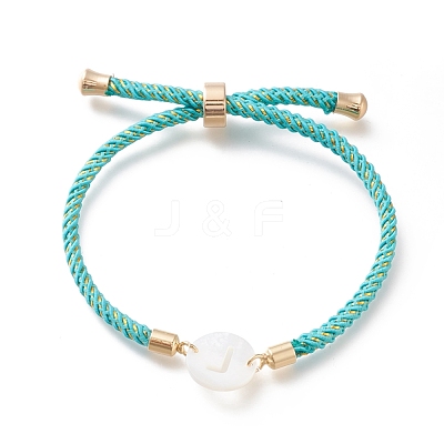 Adjustable Nylon Cord Slider Bracelets BJEW-L674-001G-1
