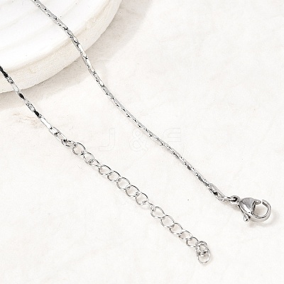1.3MM 304 Stainless Steel Boston Link Chains Necklaces for Women Men NJEW-Z115-12P-02-1