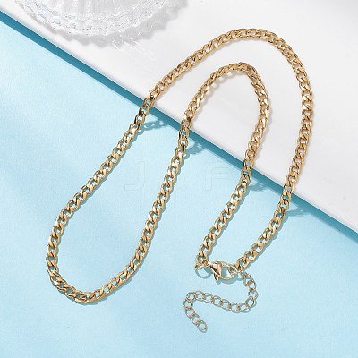 3.5MM 304 Stainless Steel Curb Chain Necklaces for Women NJEW-JN05584-1