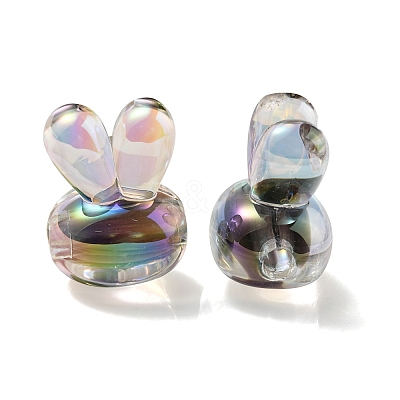 UV Plating Rainbow Iridescent Acrylic Beads X1-PACR-E001-05G-1