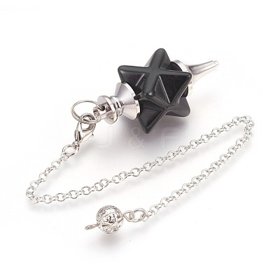 Natural & Synthetic Gemstone Dowsing Pendulums KK-F756-08-1