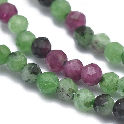 Natural Ruby in Zoisite Beads Strands G-G792-40-1