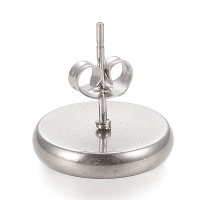 Non-Tarnish 304 Stainless Steel Stud Earring Settings STAS-K202-05E-P-1