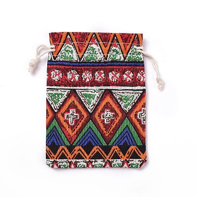 Polycotton(Polyester Cotton) Packing Pouches Drawstring Bags ABAG-T006-A22-1