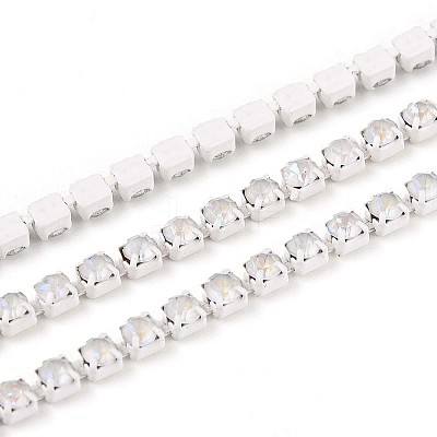Iron Rhinestone Glass Cup Chain CH-U001-01K-1