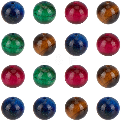 40Pcs Natural Tiger Eye Beads G-PA0002-48-1
