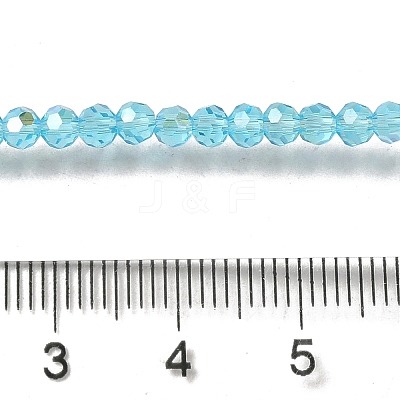 Electroplate Transparent Glass Beads Strands EGLA-A035-T3mm-L08-1