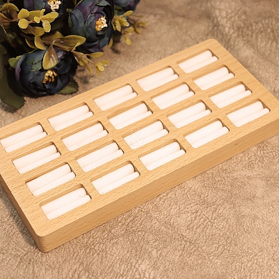 20-Slot Wooden Ring Display Trays PW-WG37745-03-1