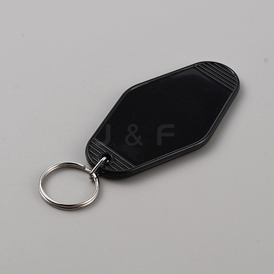 Plastic Blank Motel Keychain KEYC-WH0034-29D-1