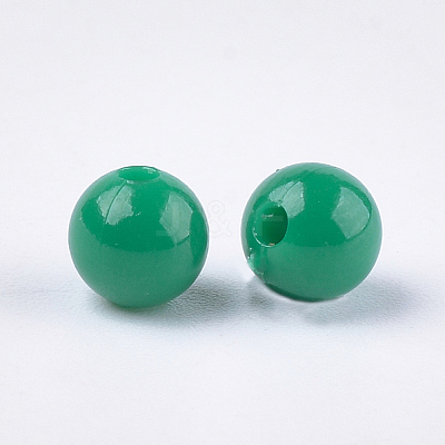 Opaque Plastic Beads X-KY-T005-6mm-611-1