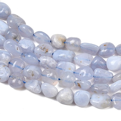 Nautral Blue Lace Agate Beads Strands G-H330-A01-1