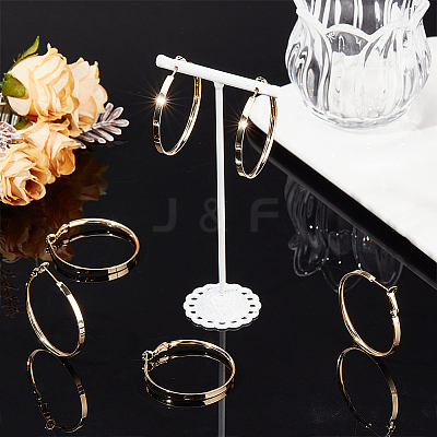 3 Pairs Brass Hoop Earrings for Women EJEW-BBC0001-66G-02-1