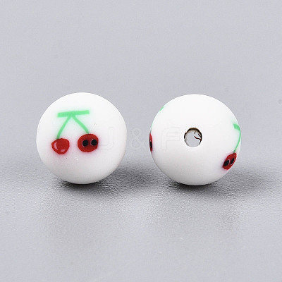 Fruits Theme Handmade Polymer Clay Beads CLAY-T022-04A-1