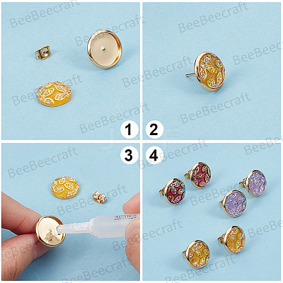 20Pcs 304 Stainless Steel Stud Earring Findings STAS-BBC0009-97D-1