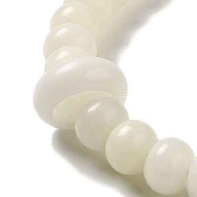 Natural Agate & White Jade Bodhi Root Round Beaded Stretch Bracelets BJEW-B080-18-1