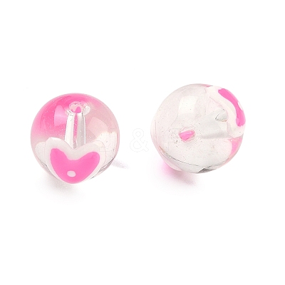 Transparent Glass Enamel Beads GLAA-P078-01A-010-1