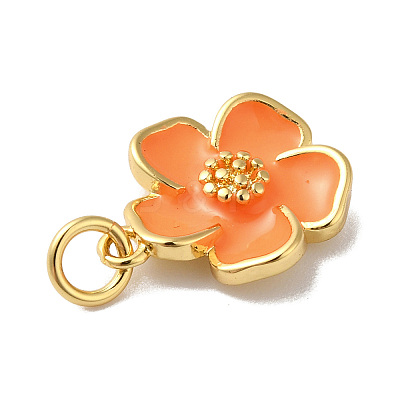 Rack Plating Brass Enamel Charms KK-O142-56G-02-1