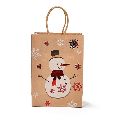 Christmas Theme Hot Stamping Rectangle Paper Bags X1-CARB-F011-02E-1