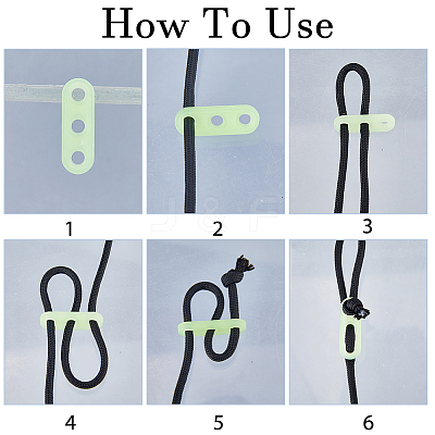 100Pcs Three-Hole Plastic Tent Rope Tensioner FIND-FH0018-28B-1