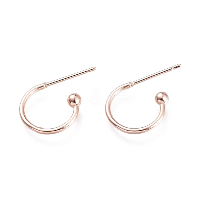 304 Stainless Steel Earring Hooks STAS-K211-01RG-1