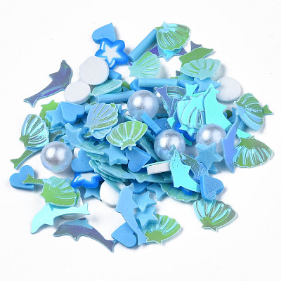 Handmade Polymer Clay Cabochons X-CLAY-N006-87-1