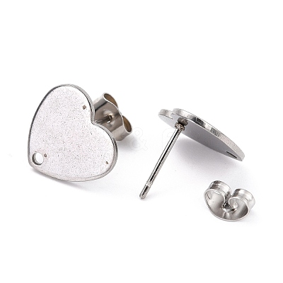 Non-Tarnish 304 Stainless Steel Stud Earring Findings STAS-I183-07B-07P-1