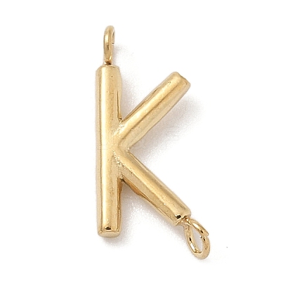 304 Stainless Steel Letter Connector Charms STAS-M108-01G-11-1