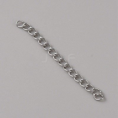 304 Stainless Steel Curb Chains Extender KK-WH0027-36-1