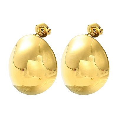Ion Plating(IP) 304 Stainless Steel Stud Earrings EJEW-Z038-02G-1