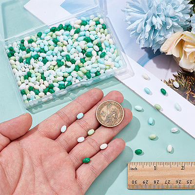 450Pcs 6 Colors Baking Paint Glass Beads GLAA-SC0003-21-1