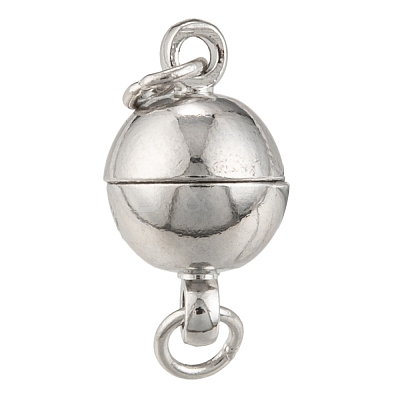 Platinum Brass Magnetic Clasps with Loops X-KK-MC020-NF-1